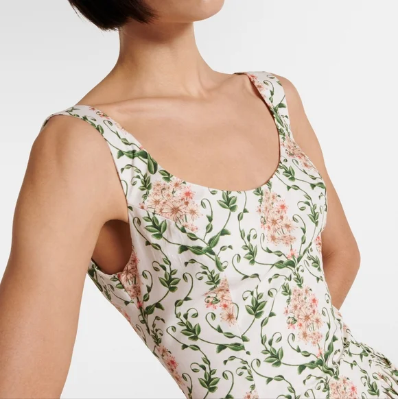 AGUA BY AGUA BENDITA Pluma floral corset cotton dress - Picture 3 of 13